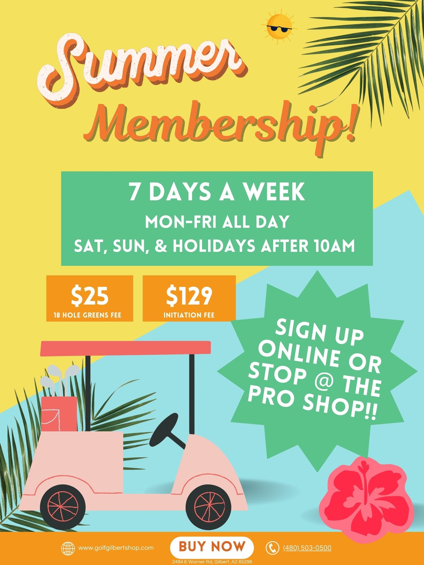 Summer Membership Initial Fee